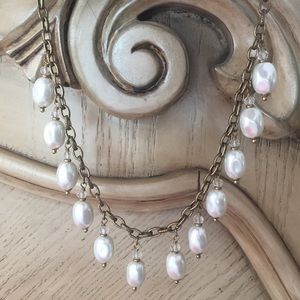 Silpada Pearl and Chain Necklace